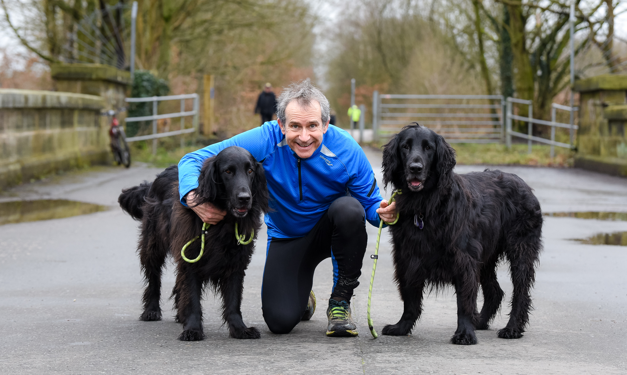 Paul Haslam with his dogs: Sydney and Charlie
