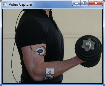 MyoDat video capture and overlay synchronised with recorded sEMG data