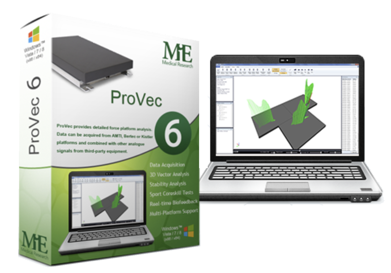 ProVec 6 for Windows - Force Plate Acquisition & Analysis Software