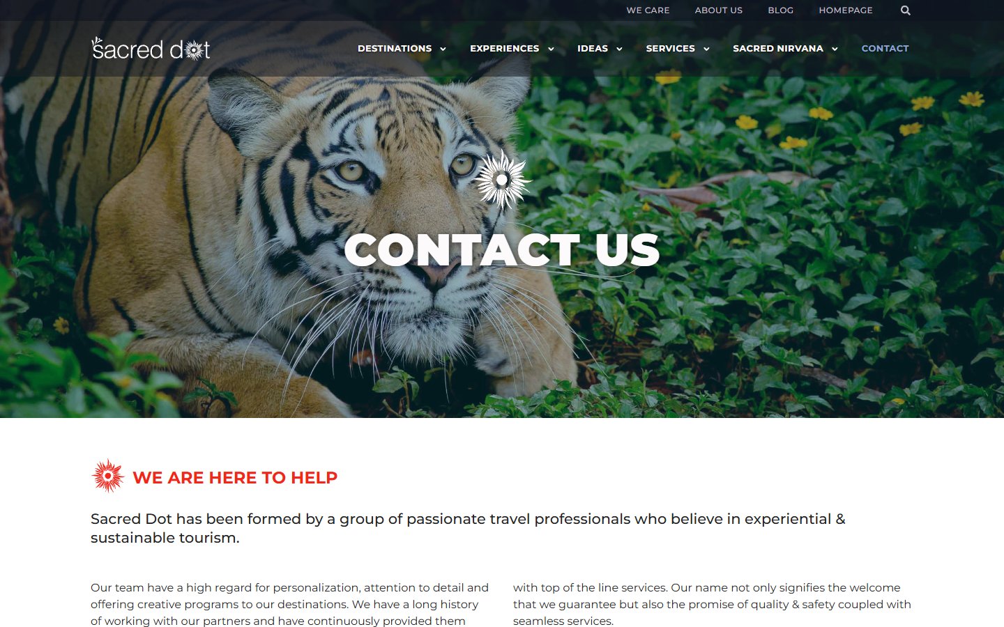 Sacred Dot Tours - Contact (1/3) (desktop)