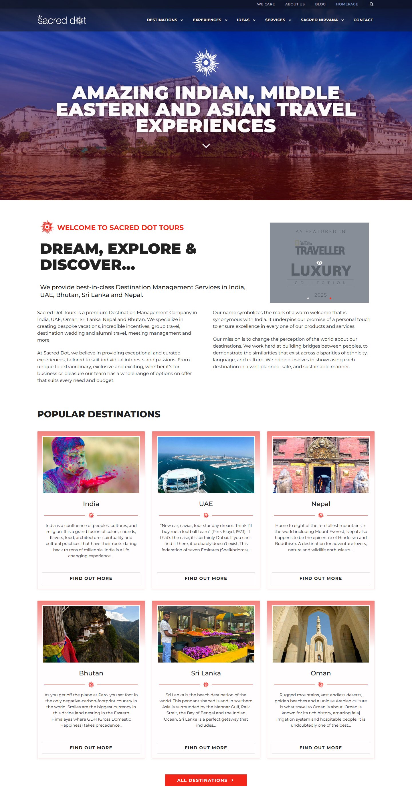 Sacred Dot Tours - Homepage (1/4) (desktop)