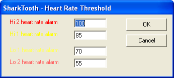 Sharktooth alarm thresholds configuration