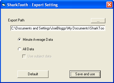 Sharktooth export view